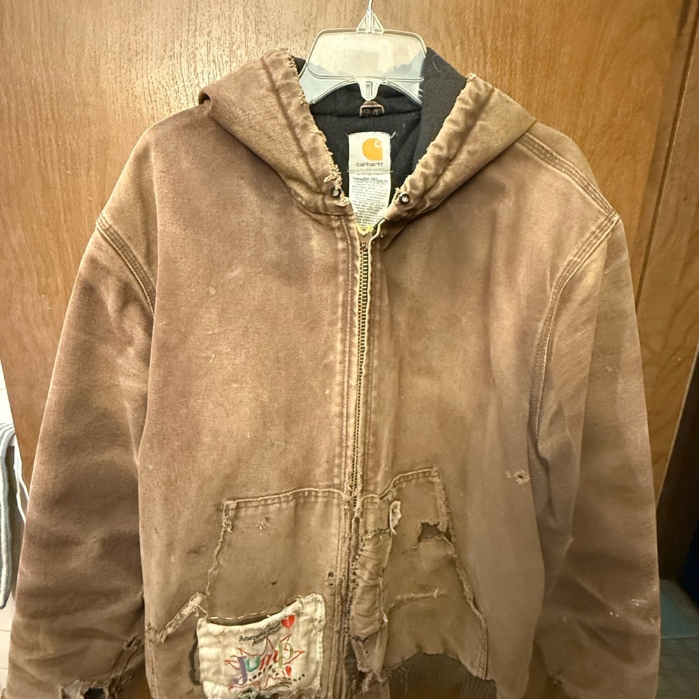 Vintage Distressed Carhartt Hooded Jacket